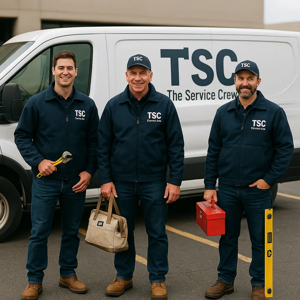 The Service Crew technicians with their service van